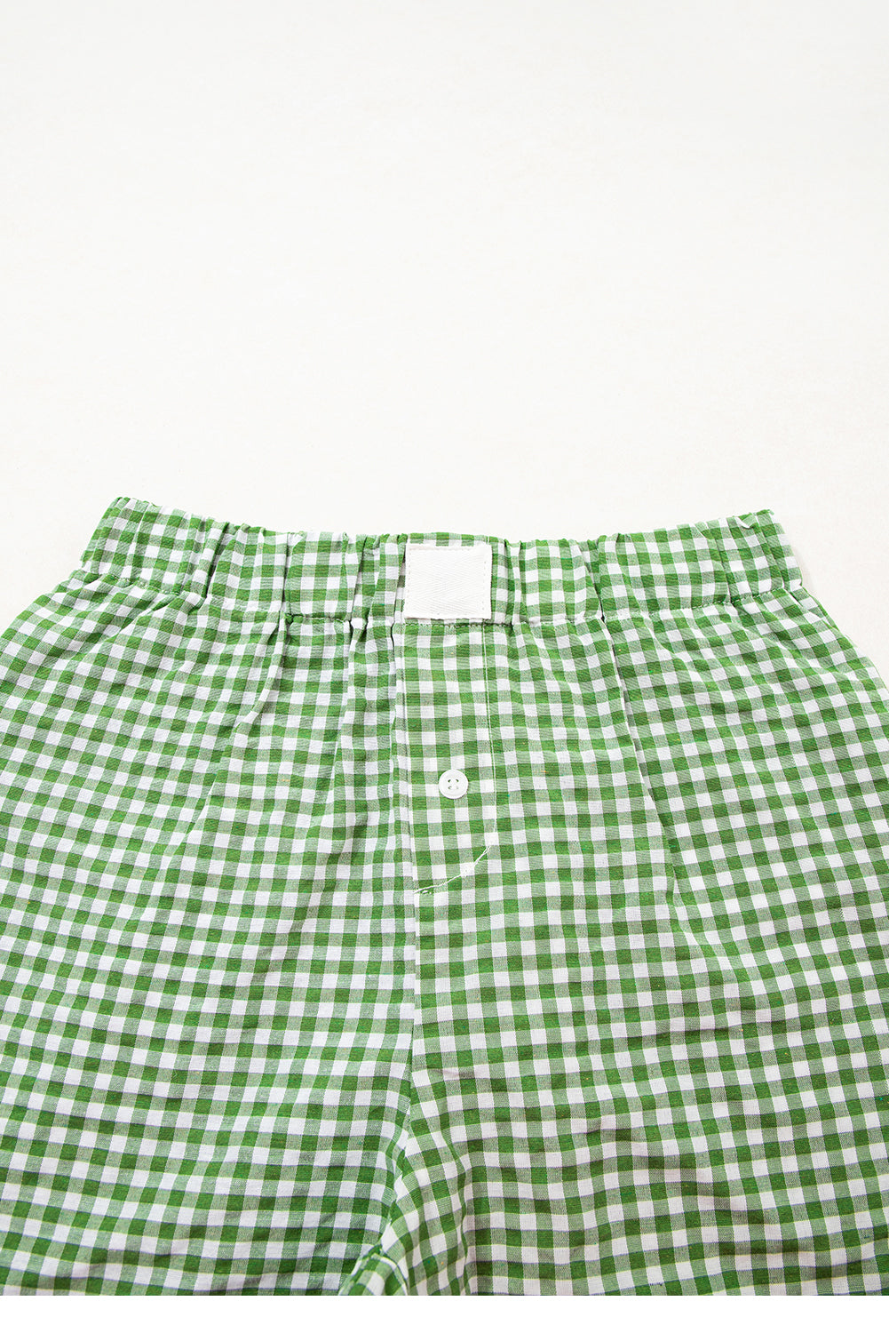 Red Gingham Printed High Waist Shorts