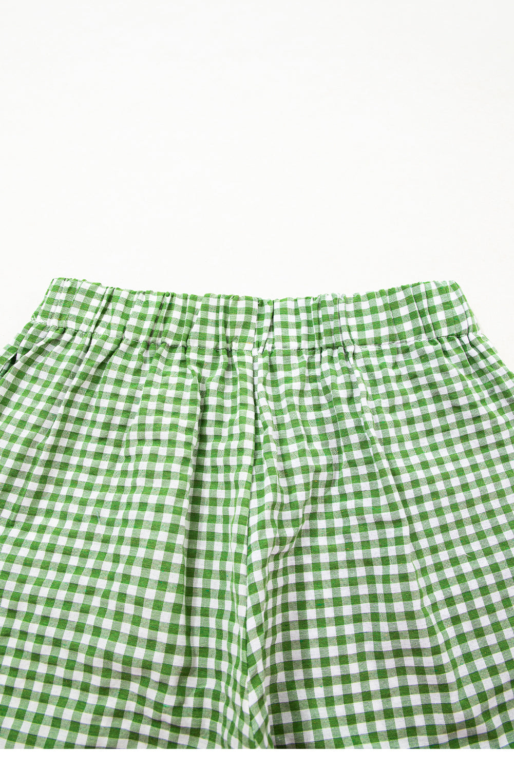 Red Gingham Printed High Waist Shorts
